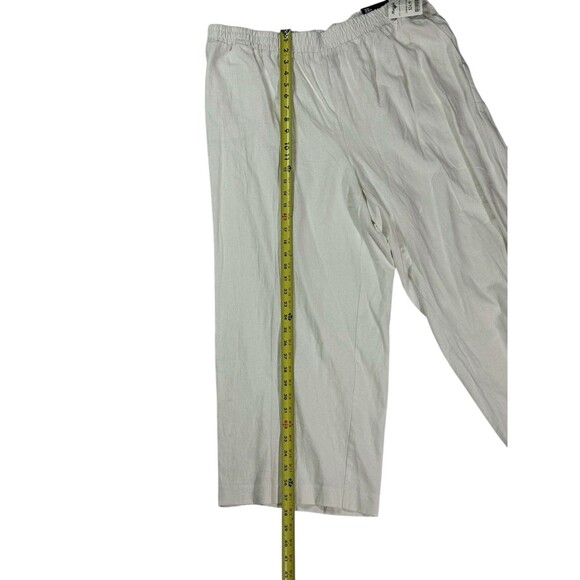 Jones New York Womens Crop Pants With Elastic Waist Band Stretch White Size 2X - Picture 6 of 16